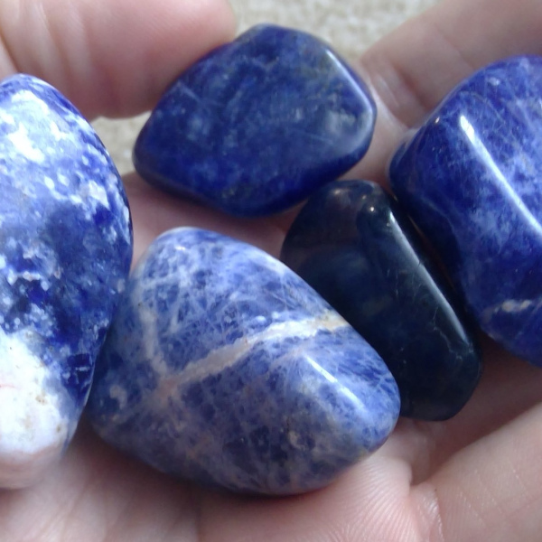 Sodalite tumbled stones